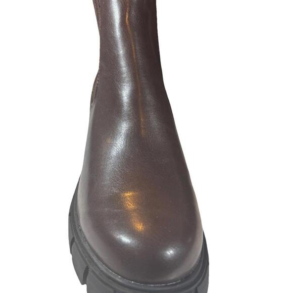 JABASIC (NEW) Women Chunky Ankle Boots Slip‎ on Chelsea Elastic Booties SZ 9 - Picture 3 of 10